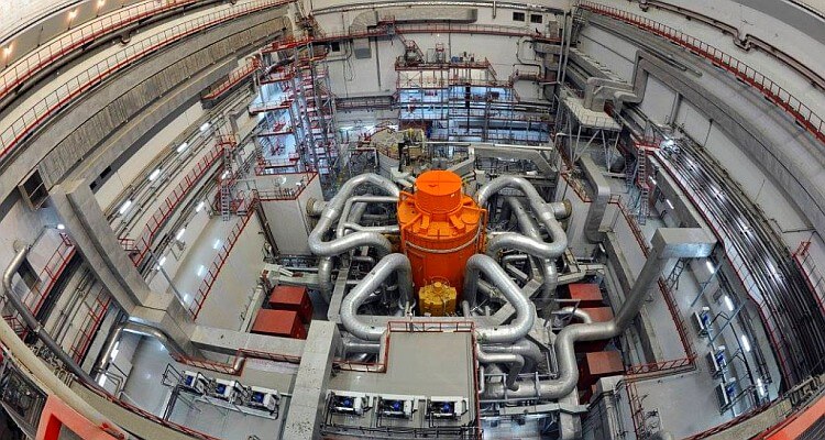 BN-800 gyorsneutronos reaktor belső