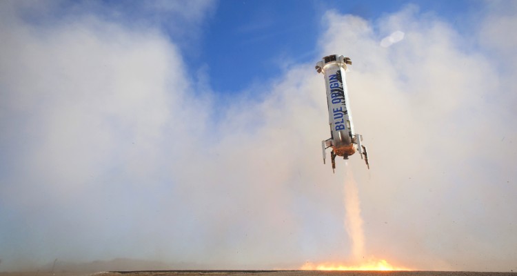 blue origin rakéta visszatérés